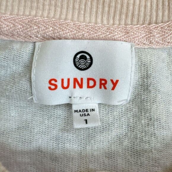 Sundry Tropical Palm Leaf Pullover Sweatshirt - Picture 3 of 6